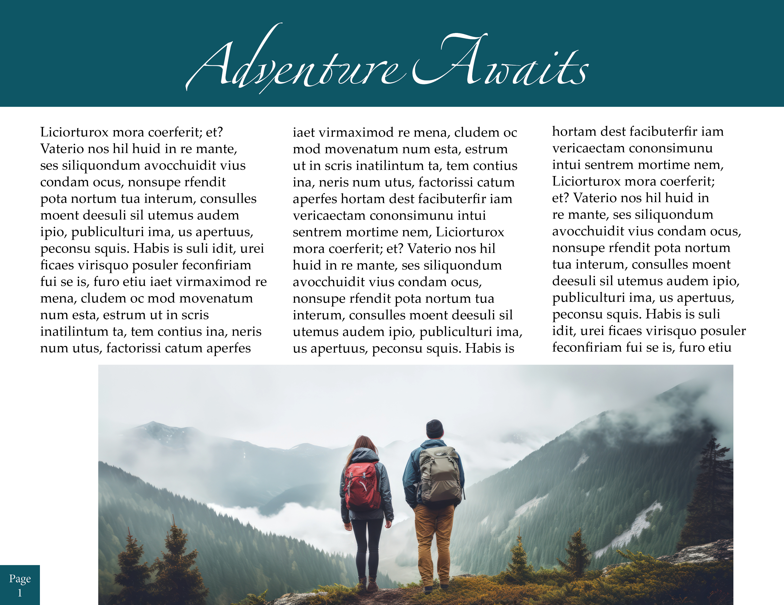 Modern Magazine Design Page 1