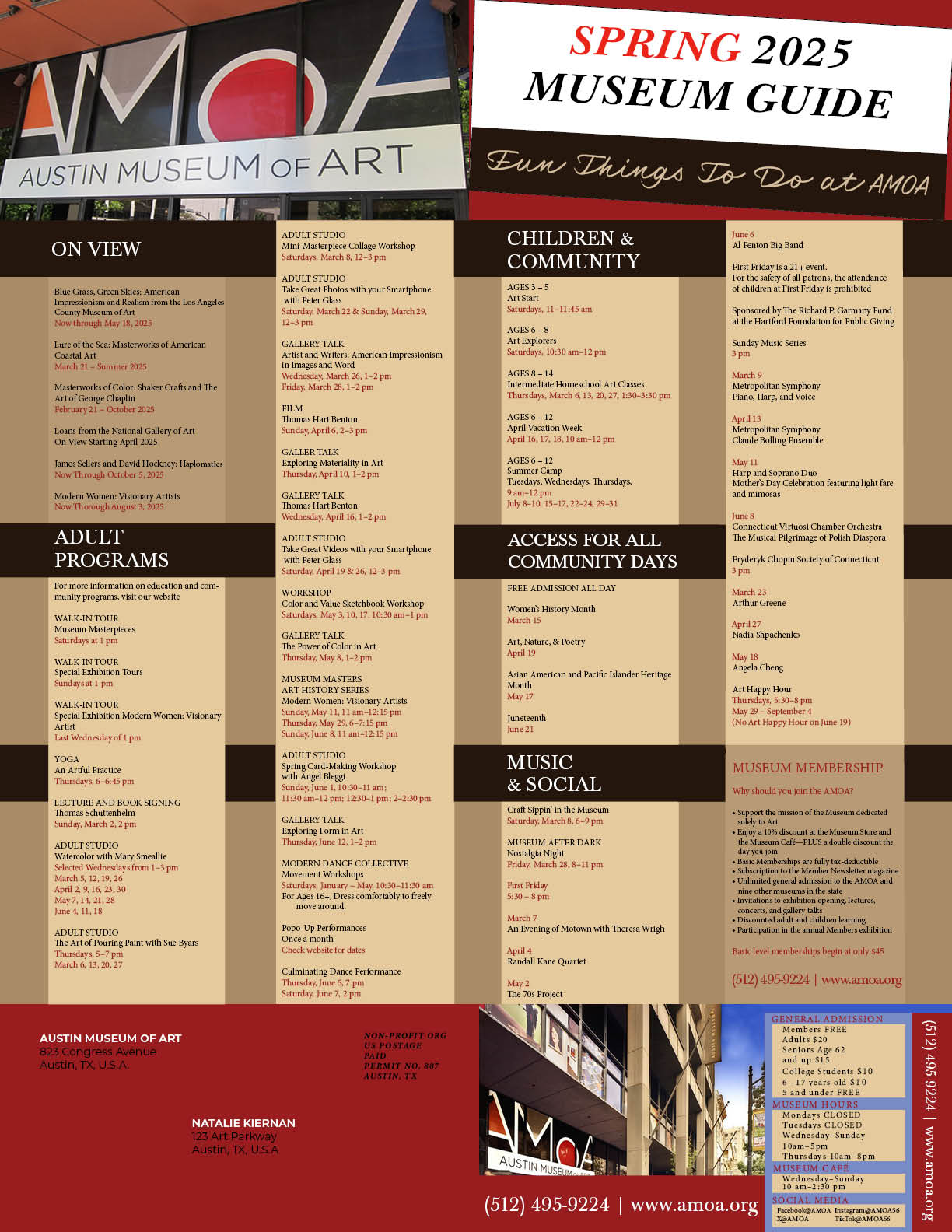 Museum schedule design